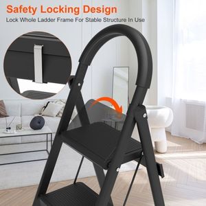 Portable Lightweight Folding <b>Step</b> <b>Stool</b> with Wide Anti-Slip Pedal for Ladders & Scaffoldings - Product Image 5