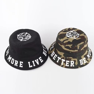Wholesale 100% Cotton <b>Camo</b> Bucket Hat <b>Cap</b> Custom Printing Tactical 3D Embroidery Bows Cartoon for Fishing Casual Sports Outdoor - Product Image 3