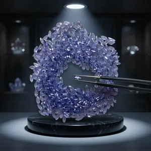 Pierre précieuse naturelle Tanzanite bleu violet 5x2.5MM de haute qualité, forme Marquise, clarté A, pour la fabrication de bijoux - Product Image 3