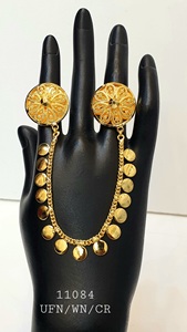 Anillos de dedo chapados en oro de 24 quilates con los últimos diseños árabes de moda. - Product Image 4