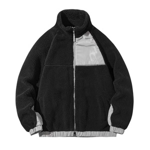 New Style Sherpa Fleece <b>Jackets</b> Men Winter, Custom Baggy Fitting Fleece <b>Jackets</b> Men <b>Shearling</b> Faux Fur <b>Jacket</b> - Product Image 3