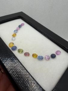 Zafiro Natural Multicolor Corte Ovalado 12CT 15 Piezas Ceilán Sri Lanka Lote de Gemas Zehra para Joyería Efecto de Color y Fuego Sin Agujero - Product Image 2