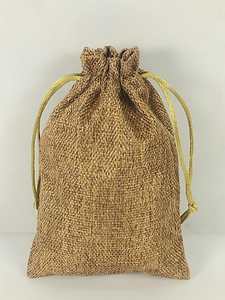 Bolsa de Yute Natural con Cordón Dorado, Bolsa de Regalo Reutilizable y Bolsa de Embalaje Ecológica - Product Image 4