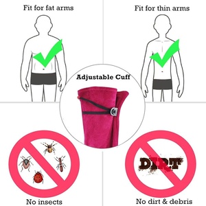 Wholesale <b>Ladies</b> Long Sleeves <b>Garden</b> <b>Gloves</b> Rose Pruning Planting Work <b>Gloves</b> Cowhide Leather Goatskin Anti-Slip Thorn Nylon - Product Image 5