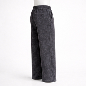 Customized Trending Streetwear Heavyweight Jogger <b>Baggy</b> Sun Faded Cotton Fleece Distressed Acid Wash Sweatpants <b>Men's</b> <b>Trousers</b> - Product Image 6