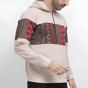 Sudaderas con capucha de alta calidad para hombre, extragrandes, con bloques de color, cierre completo, 100% algodón, forro polar, estilo casual, ropa urbana, venta al por mayor, OEM - Product Image 2