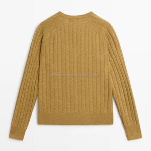 Unisex V-neck Long-sleeve Retro <b>Sweater</b> Loose-fitting Inner Layer Base Knitwear Pullover Breathable Quick Dry Wool/Acrylic for - Product Image 2