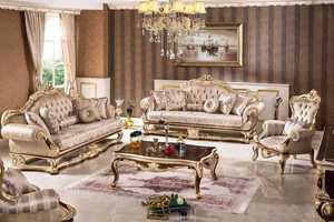 Juego de Muebles de Sala de Estar Estilo Moderno Francés, Sofá de Madera de Teca de 5 Plazas, Tamaño Personalizable, Sofá de Lujo Hecho a Mano, Nueva York - Product Image 6