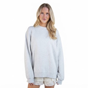 Sudadera de cuello alto para mujer, holgada, transpirable y cómoda, de manga larga, de punto de algodón, en blanco, rojo y azul, para primavera. - Product Image 4