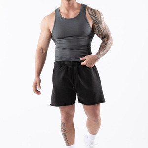 Débardeurs pour hommes personnalisés, unis, amples, en coton élastique, pour la gym, couleur unie, impression DTG, vente en gros, pour l'été - Product Image 2