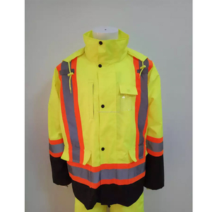Chaqueta de Seguridad Reflectante de Alta Visibilidad, Impermeable, Ropa de Trabajo de Alta Visibilidad, Cortavientos para Construcción, Tráfico, Seguridad Vial, Impermeable - Product Image 2