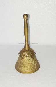 กระดิ่งมือพร้อมโลหะทองเหลืองคุณภาพดีที่สุดสำหรับตกแต่งสวดมนต์และตกแต่งงานเฉลิมฉลอง - Product Image 3