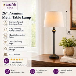 Heritage Spire Metal Table <b>Lamp</b> with Premium <b>Linen</b> <b>Shade</b> Durable Iron Base Warm Ambient Lighting for Timeless Interiors - Product Image 5