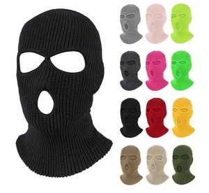 Balaclava Face Mask Full Cover Knit Winter Outdoor Unisex Adult 56-58CM Black With Multiple Colors Available - Product Image 1