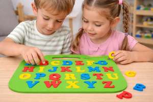 Rompecabezas de Letras Inglesas de Madera, Juguete Educativo Temprano, Rompecabezas de Aprendizaje del Alfabeto Inglés para Niños Preescolares - Product Image 4