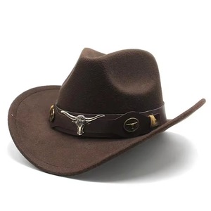 Sombrero de Vaquero de Cuero Fabricado en Pakistán, Piel de Vaca Premium, Ajustable, Casual para Exteriores, Personalizado, Gran Venta - Product Image 1