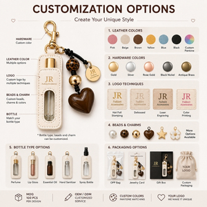 Porte-clés mignon pour parfum avec pendentif cœur en ambre, breloque élégante pour sac à main féminin - Product Image 6