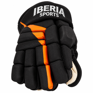 ถุงมือฮอกกี้น้ำแข็ง IBERIA รุ่นพรีเมียม สีดำ-ส้ม |   ถุงมือป้องกันสำหรับผู้เล่นฮอกกี้ |   โลโก้แบบกำหนดเอง OEM ขายส่ง - Product Image 2