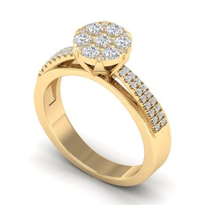 REYES New Arrival Round Cut 0.54 Carat Moissanite Engagement <b>Rings</b> in <b>925</b> Sterling <b>Silver</b> Wedding Gift Fine Jewelry For Women - Product Image 3