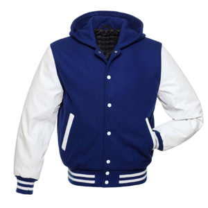 Chaqueta Universitaria Americana, Tejido de Lana de Alta Densidad, Mangas de Cuero Genuino, Bordado Personalizado OEM, Estilo Vintage - Product Image 5