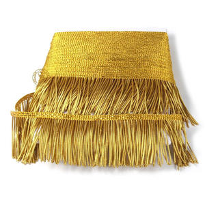 Frange en fil d'or OEM pour décoration de vêtements religieux, tailles personnalisées, franges en fil d'or de 6 cm pour uniformes - Product Image 3