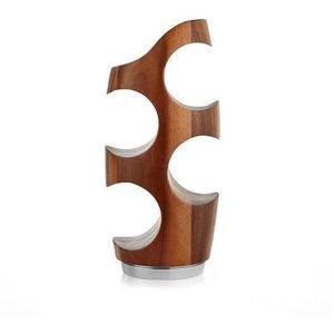 Support décoratif pour bouteilles en bois, design artistique en bois, présentoir élégant pour bouteilles, décoration intérieure pour salon - Product Image 4