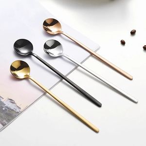 ช้อนสแตนเลส 304 ด้ามยาว 13/15/17 ซม. ช้อนขนมหวาน กาแฟ ไอศกรีม ชา ชุดช้อนส้อม - Product Image 2