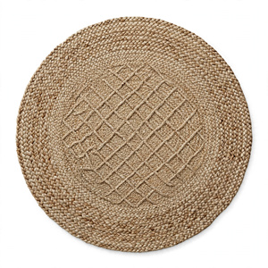 Panier de rangement rond en jute écologique avec poignées, design moderne pour le stockage alimentaire, exportation du Bangladesh - Product Image 4