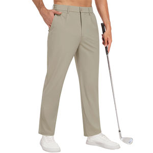 กางเกงกอล์ฟผู้ชายสีพื้นแบบกำหนดเองได้ เอวกลาง น้ำหนักเบา สวมใส่สบาย มีเชือกผูก ทรงตรง - Product Image 2