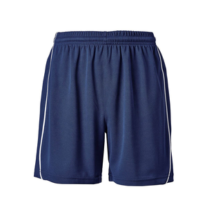 Pantalones Cortos de Fútbol Negros con Logotipo Personalizado, Ribete Blanco en Ambos Lados, Secado Rápido, Transpirables, Tejido de Punto, Cintura con Cordón, Bolsillos, 100% Poliéster - Product Image 3