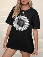 T-shirts amples en coton pour femmes, t-shirts graphiques à manches courtes, hauts vintage décontractés, vêtements d'été 2026, fabrication OEM, vente chaude
