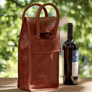 Funda Protectora para Botellas de Vino Imra Impex, Elegante y Duradera, de Cuero Genuino, 20-36L, con Asa, Impermeable, a Prueba de Polvo, Personalizable - Product Image 1