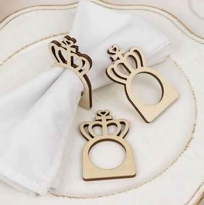 Anneaux de serviette en bois rustiques personnalisés – Offre spéciale – Supports de serviettes personnalisés pour mariages, restaurants et fêtes à domicile - Product Image 4