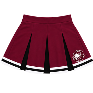 Jupe plissée bordeaux pour femmes et filles, idéale pour la danse, les entraînements, les compétitions, les tenues de sport scolaires et les équipes athlétiques. - Product Image 1