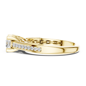 Classic Design <b>Square</b> Octagon Cluster Halo Engagement Ring With Side Paved Lab Grown Diamonds GRA Certified Fine Jewelry - Product Image 2