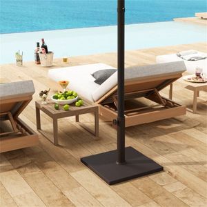 Base per Ombrellone Quadrato da Giardino in Acciaio Inossidabile per Patio, Ristorante, Hotel, Spiaggia, Piscina, Raggio 3m, Struttura in Acciaio - Product Image 6