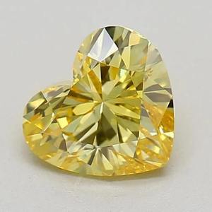 Diamante amarillo de corte corazón, cultivado en laboratorio, certificado por IGI, diamante amarillo de corte corazón suelto para anillo de compromiso personalizado de 1 a 5 quilates - Product Image 1