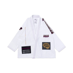 Kimono Blanco de BJJ Unisex para Adultos, 100% Algodón, Impresión por Transferencia de Calor, Corte Regular, Ropa Duradera para Artes Marciales - Product Image 4