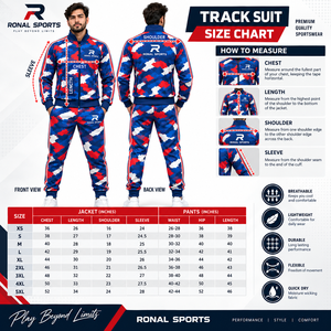 Ensemble de survêtement camouflage pour homme RONAL SPORTS, manches longues, col montant, style sportif, polyester, séchage rapide, imprimé - Product Image 6