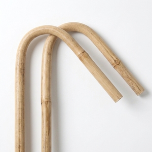 Bastón de Ratán Natural con Mango Curvo, Bastón de Senderismo Hecho a Mano, Palo de Trekking, Arte Puro, para Camping y Actividades al Aire Libre - Product Image 2