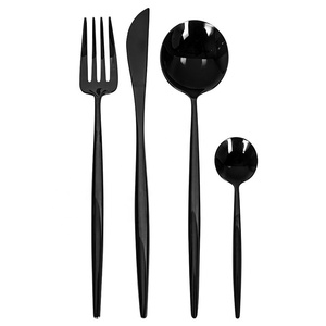 High Quality 18/10 Stainless Steel Modern Design Good Design Brand Portuguese Cutlery <b>Set</b> 4 Pcs Matte Polish <b>Flatware</b> <b>Sets</b> - Product Image 1