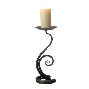Support de bougie en fer noir pour sapin de Noël avec étoile sur le dessus, support pour bougie chauffe-plat pour décoration de mariage minimaliste, accents de table de fêtes - Product Image 3