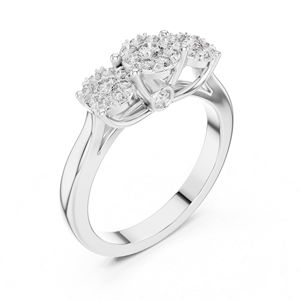 Bague de mariage en or jaune 14 carats avec diamant rond cultivé en laboratoire pour femmes |   Nouveau diamant cultivé - Product Image 2