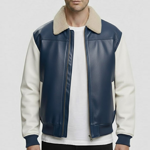 Vestes en cuir véritable marron pour hommes avec veste bomber en cuir noir véritable à capuche amovible pour hommes, veste d'hiver pour hommes - Product Image 1