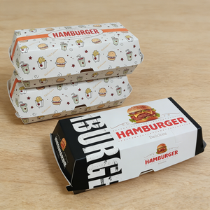 High Quality Biodegradable Custom Logo UV Printed Disposable Rigid Fast Food Takeaway Burger <b>Box</b> - Product Image 4