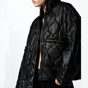 Chaqueta de Cuero para Mujer de la Mejor Calidad, Transpirable, con Cremallera Completa Personalizada, Cuero Genuino, Precio al por Mayor - Product Image 2
