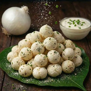 Roasted & Flavoured Makhana Fox Nuts Sour <b>Cream</b> & Onion Classic Healthy Snack Made in India 90 gms pack - Product Image 1