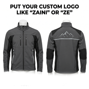 Veste softshell pour homme ZAINI ZI-113, automne, 220g, polyester, coupe-vent, respirante, écologique, col montant, fermeture éclair - Product Image 1