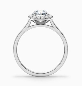 Round Cut Moissanite <b>Ring</b> 925 Sterling Silver Rhodium Plated Classic Engagement <b>Ring</b> <b>Dainty</b> Minimalist Elegant Bridal Jewelry - Product Image 2