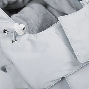 Veste de ski et de snowboard pour homme, imperméable, coupe-vent, gris clair, isolée, à capuche, avec protège-poignets, isolation synthétique - Product Image 5
